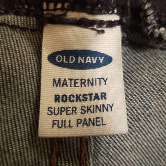 Old Navy Maternity Jeans Rockstar Super Skinny Full Panel Distressed Size 18 - Picture 5 of 8